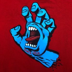Santa Cruz Red Yelling Hand T-Shirt Boy's XL